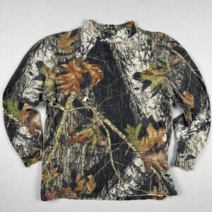 Russell Outdoors Explorer Mock Neck Camo Shirt Mens Medium Mossy Oak Break-Up